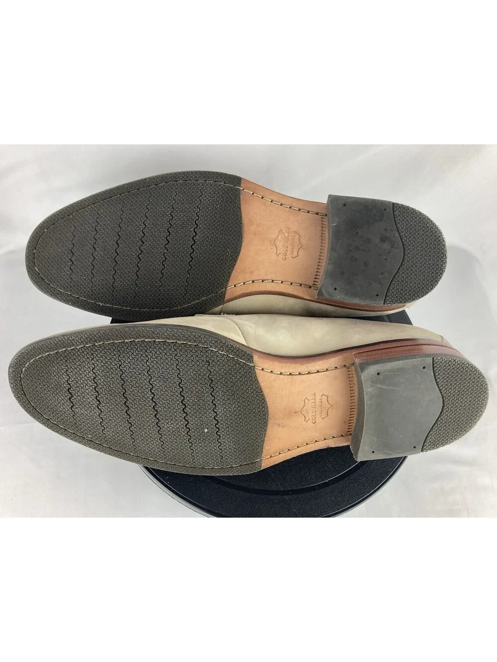 Men’s Size 11 Cole Haan Sawyer Plain Oxford Mortar Tan Nubuck Suede Dress Shoes
